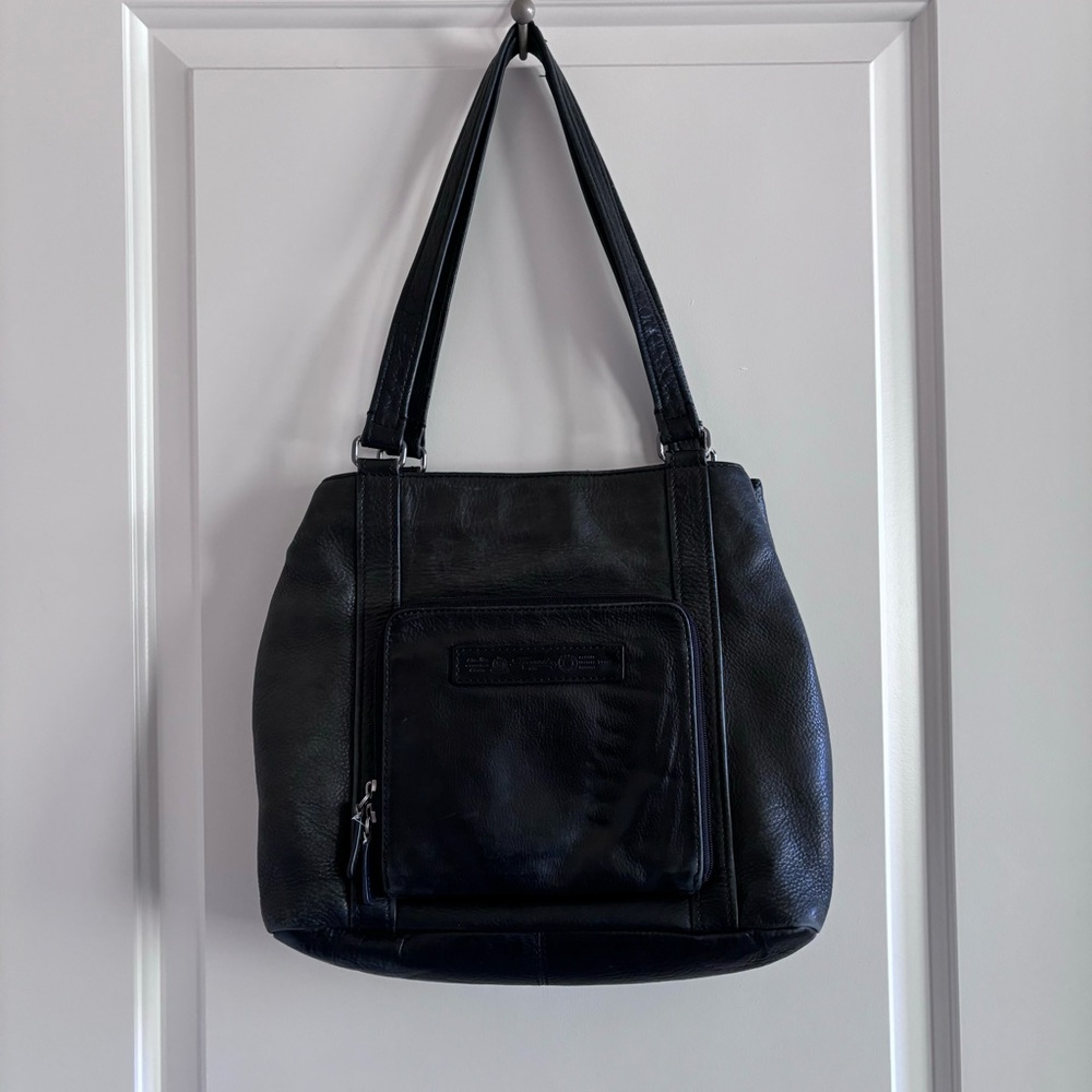 Fossil Dark Green Leather Hand Bag Womens
